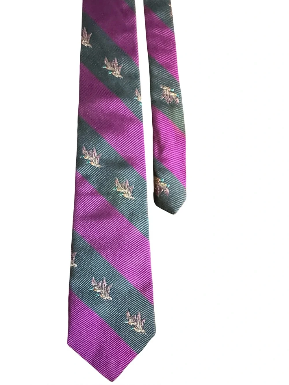 Hathaway Silk Blend Striped Duck Tie